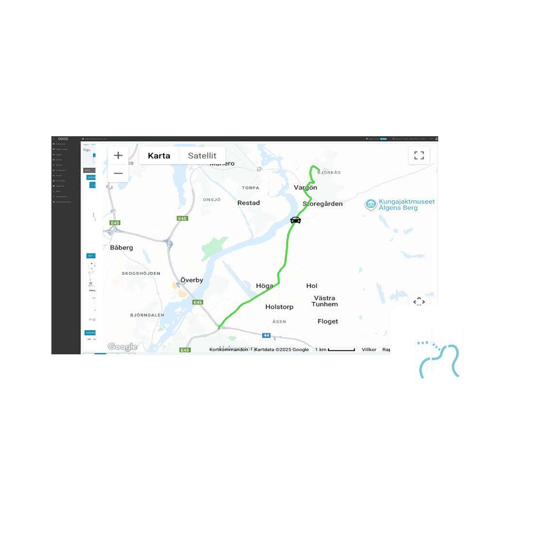ODOS Can data logger dashboard maps